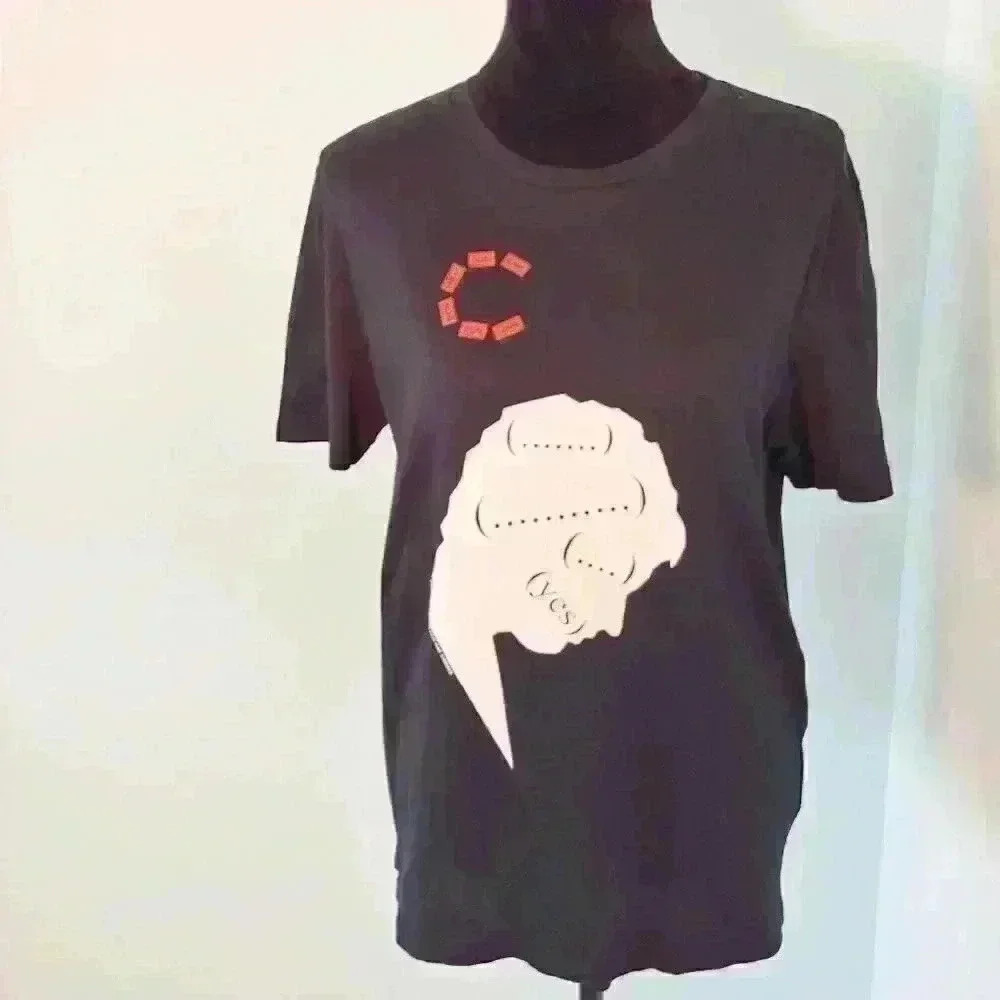 Raf Simons Black Print T-Shirt Medium